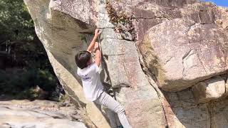 Video thumbnail of 石棚エリア (THE SHIKI), 1級 (7a). 日之影 (Hinokage)