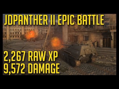 ► World of Tanks Jpanther II Epic Gameplay | EPIC CARRY - 2,267 Raw XP(3,400XP) / 9,572 Damage