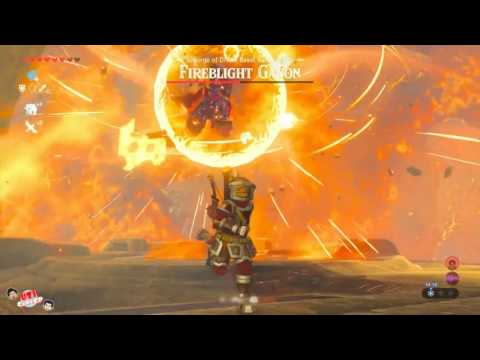 ZELDA  BREATH OF THE WILD   How to defeat FireBlight Ganon Fast Vah Rudania Goron Mountain City