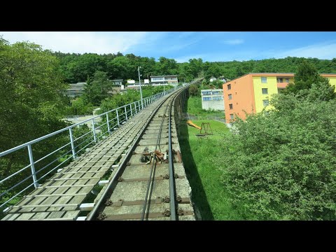 Standseilbahn Neuchâtel - Chaumont Bergfahrt 2022 funiculaire funicular funicolare Seilbahn