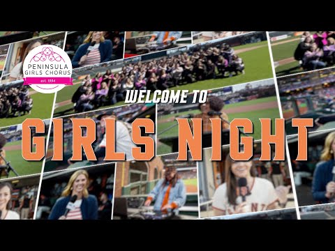 Peninsula Girls Chorus sings the Star-Spangled Banner for SF Giants, Sept. 2022.