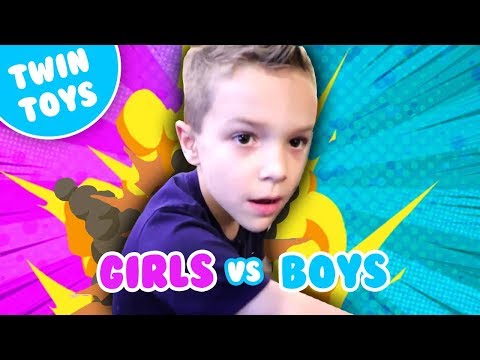 Nerf War:  Boys vs Girls 3
