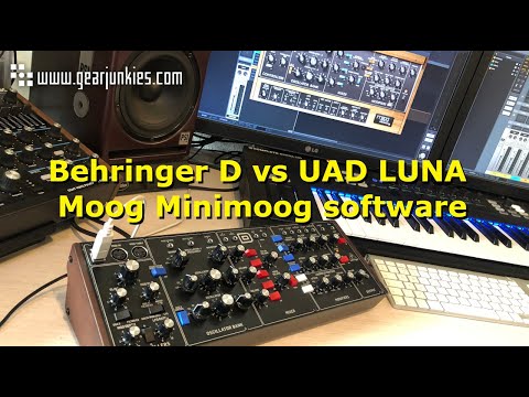Behringer D vs UAD LUNA Moog Minimoog software