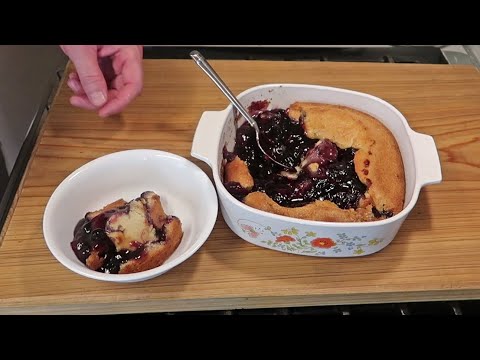 Blueberry Cobbler made with Pie Filling