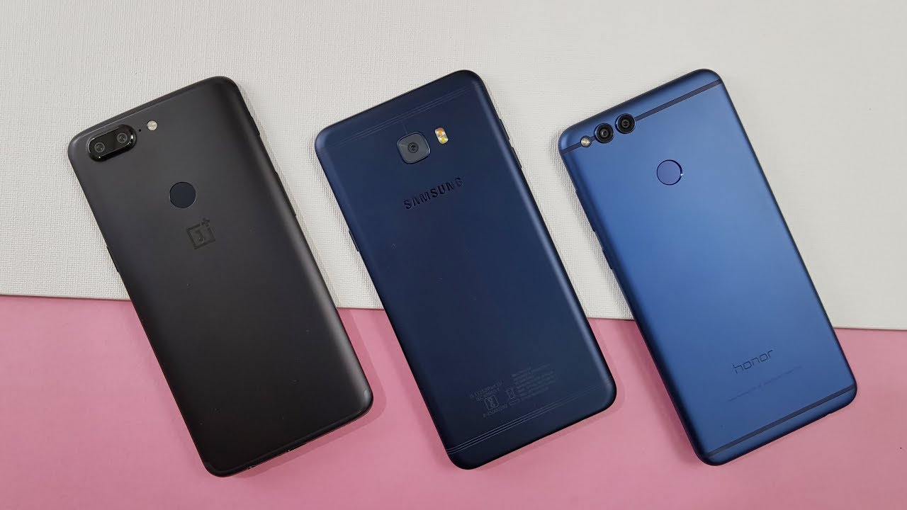 One Plus 5T vs Samsung C7 Pro vs Honor 7X SPEEDTEST !!