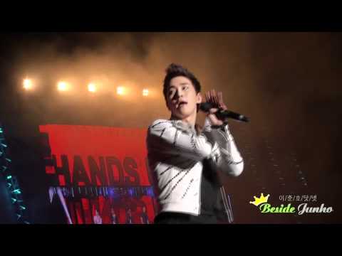 [Fancam] 110813 Junho 2PM Incheon Korean Music Wave Concert (Rehearsal + Hands Up!)