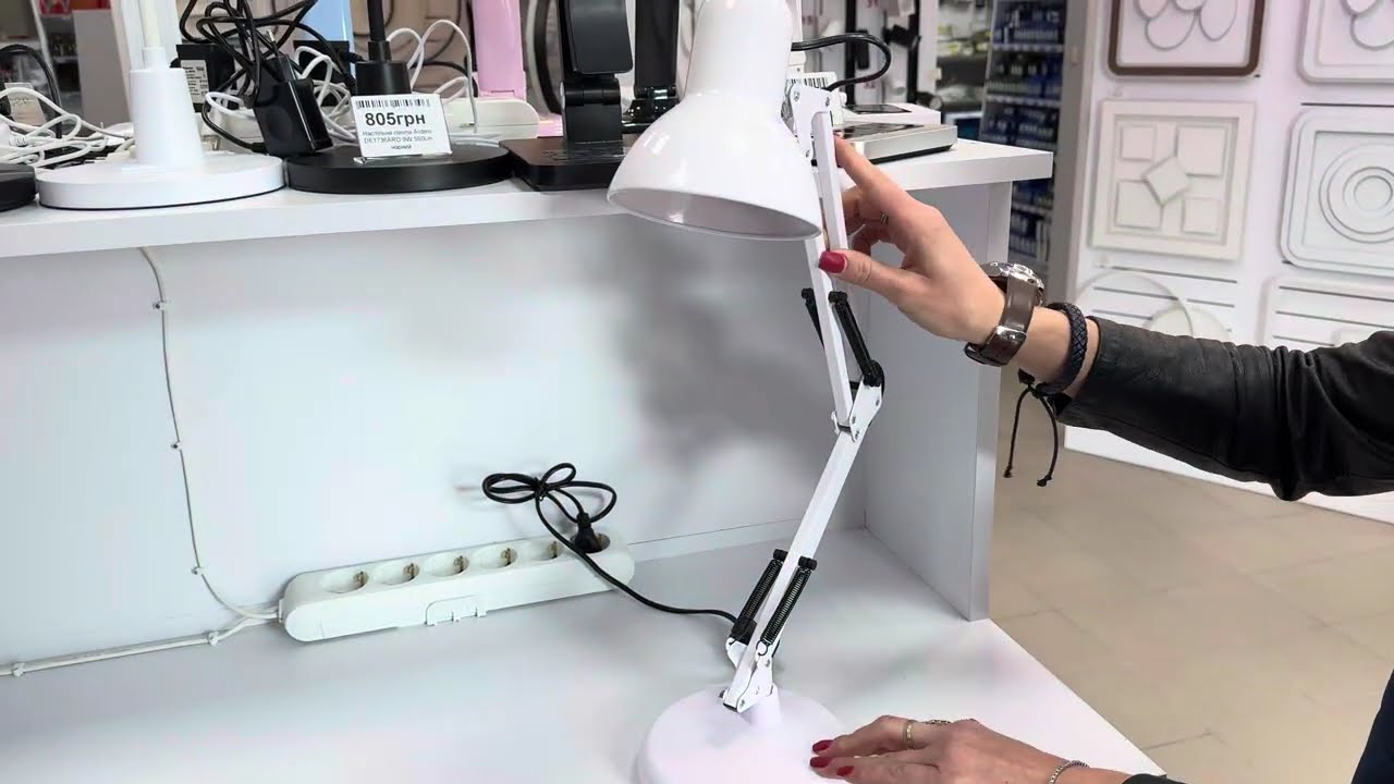 Лампа настільна телескопічна LEBRON L-TL-Tel-LONG, E27, 40W, біла 15-11-88