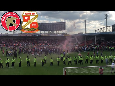 WALSALL VS SWINDON TOWN *VLOG*! PYROS, AWAY END LIMBS AND PITCH INVASION AS SWINDON SECURE PLAY OFFS