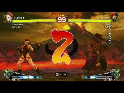 Fujino [Akuma] vs kuraudokin [Cammy] SSF4 Japanese Online Ranked Matches - TRUE-HD