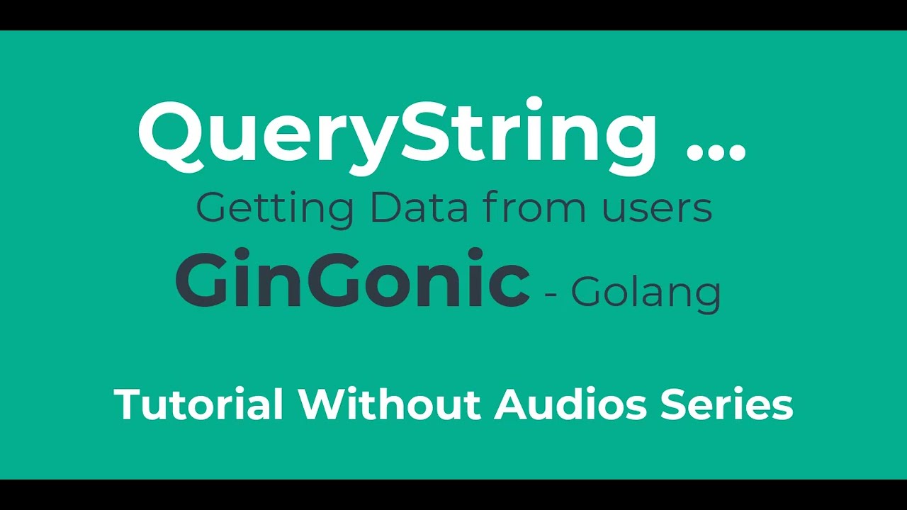 Query String Get User Data GinGonic golang framework 12