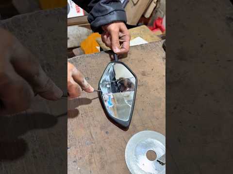 Amazing Skills Changing Broken Mirror of Motorcyele.#shorts #repairing #shortsfeed