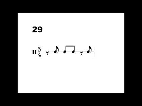3/4 Binary Rhythmic Numeric Alphabet