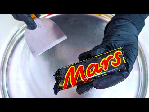 MARS Chocolate Ice Cream Rolls | how to make Ice Cream with Mars Chocolate Bar | Street Food | ASMR