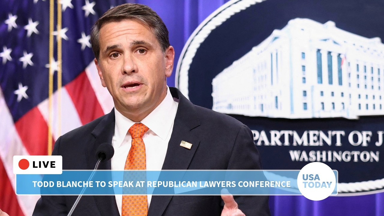 Live: Trump Attorney General Todd Blanche delivers speech at Republican lawyer conference