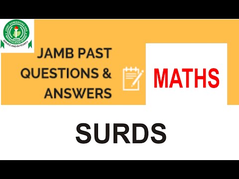 JAMB MATHEMATICS 2019 PAST QUESTIONS 3, surds