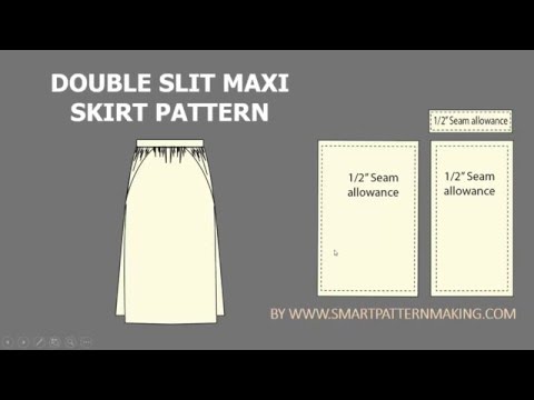 How to Make a Maxi Double Slit skirt Pattern in 6 Simple Steps
