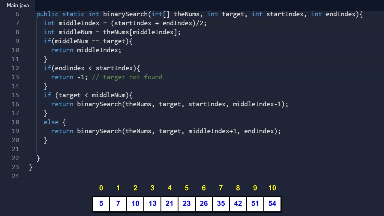 Lesson 13-3 Binary Search (Introductory Java Programming for AP Computer Science A)