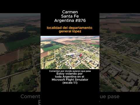 Carmen, Santa Fe desde el Microsoft Flight Simulator #carmen #santafe #msfs #joaha45 #argentina