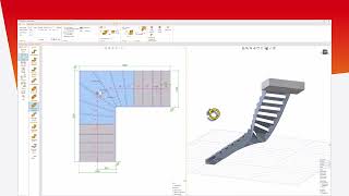 Onderkwart trap met gezette plaat treden