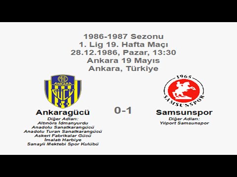 Ankaragücü 0-1 Samsunspor [HD] 28.12.1986 - 1986-1987 Turkish 1st League Matchday 19