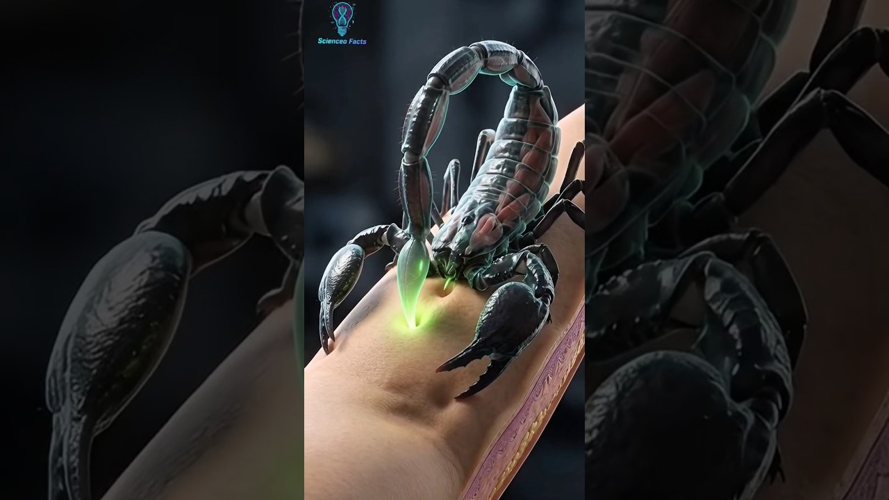 Scorpion tail stinger close-up