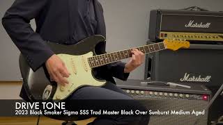 Video thumbnail for 2023 Black Smoker Sigma SSS Trad Master Black Over Sunburst Medium Aged by GBM Premier Guitar Demos - Masuda's Guitar Shop