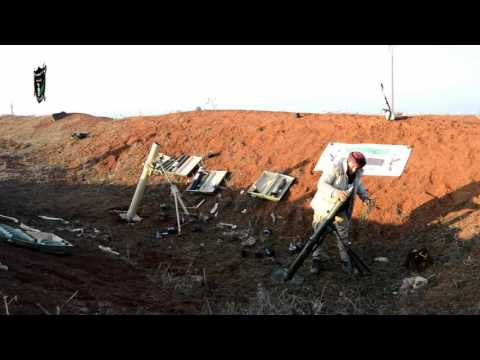 استهداف مقرات النظام بقذائف الهاون في منطقة المجبل في ريف درعا من قبل لواء المعتصم بالله النخبة