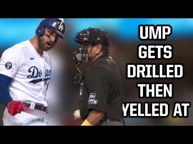 Umpire gets drilled during eventful at bat, a breakdown