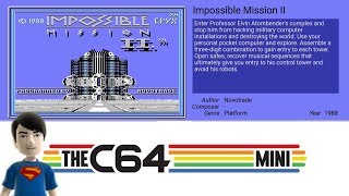 The C64 MINI Games - Impossible Mission 2