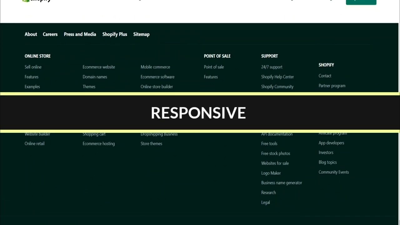 Shopify clone using html and tailwind css