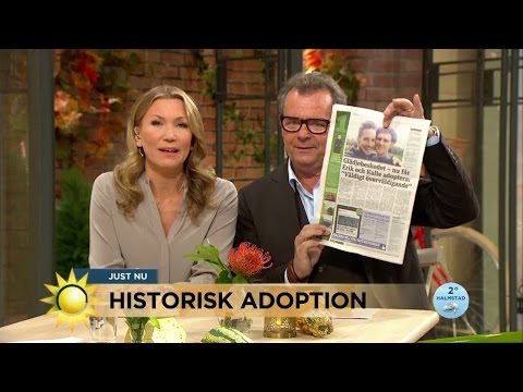 Kalle och Erik får adoptera från Colombia - Nyhetsmorgon (TV4)