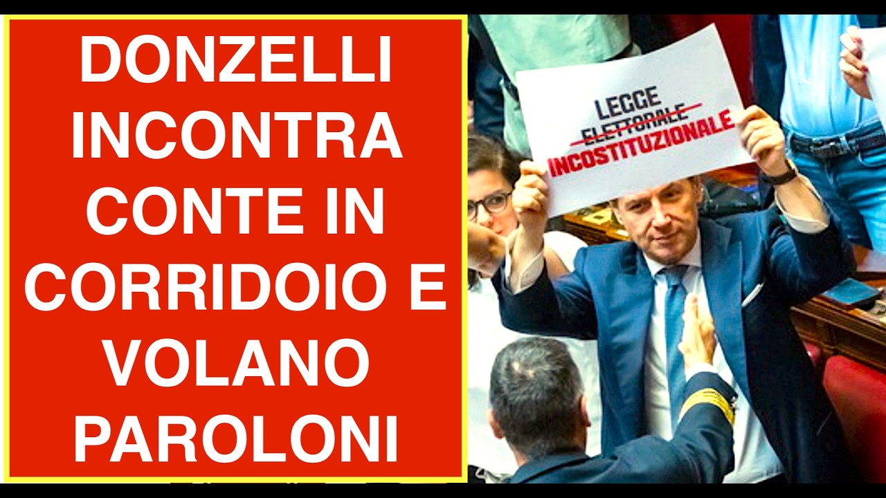 DONZELLI INCONTRA CONTE IN CORRIDOIO E VOLANO PAROLONI