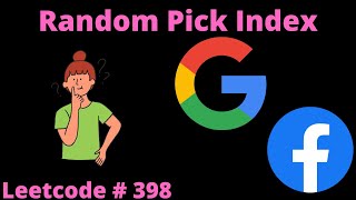 YouTube video 'RANDOM PICK INDEX | LEETCODE # 398 | PYTHON RESERVOIR SAMPLING'