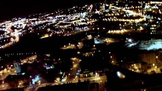 WKM F450 FPV rooftop night flying over freeway