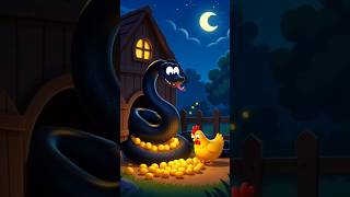 At night, a big black snake sneaks into the farmer’s house, swallowing all the golden eggs #trending