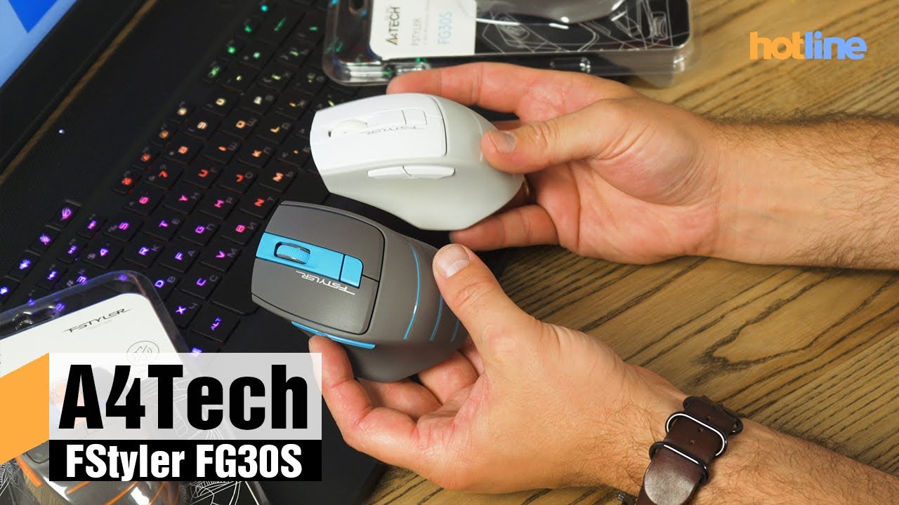 Беспроводная мышь A4Tech Fstyler FG30S, серый/оранжевый