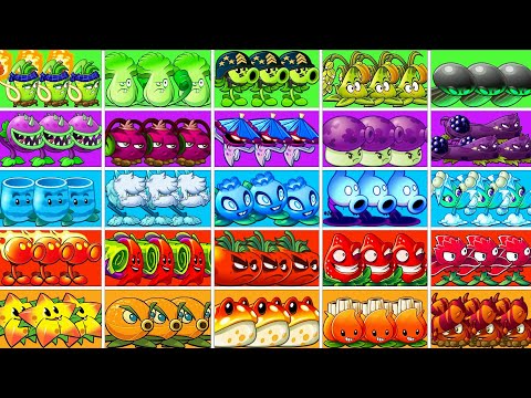 PvZ2 - 25 Best Plants (5 Color Teams) Battlez - Who is Best Plant ?