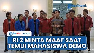 Momen Gibran Sibuk Mencatat saat Temui Perwakilan Mahasiswa Pendemo di Istana, Wapres Minta Maaf