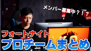 【メンバーも募集中！？！？】日本のプロフォートナイトチームまとめ【お得情報】