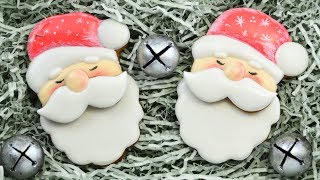 Пряники САНТА с усами ☆ ИМБИРНОЕ ПЕЧЕНЬЕ
