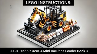 LEGO INSTRUCTIONS: Build the 42004 Mini Backhoe Loader! 🚜✨ (Step-by-Step Flip Through) Book 3