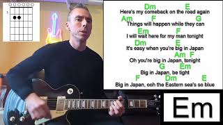 Big In Japan - Alphaville / Guitar Lesson / Cover / Lyrics