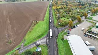 Remont drogi krajowej nr 5 w Strzegomiu.