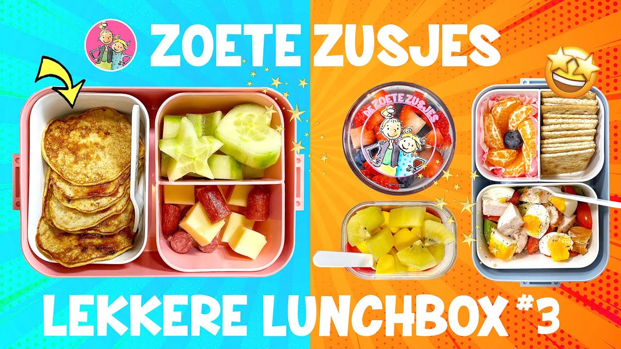 LEKKERE LUNCHBOX IDEEËN voor SCHOOL - Met Mini Pannenkoekjes!!! [Lekker & Gezond] ♥DeZoeteZusjes♥