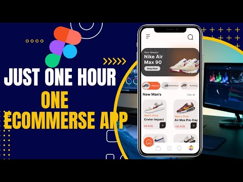 Figma Tutorial #3 JUST ONE HOUR ONE APP- UI/UX Design Shoe eCommerce Mobile App in Figma