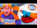 Blippi Plays In The Snow Sliding Down The Mountain Blippi Educational Videos For Kids