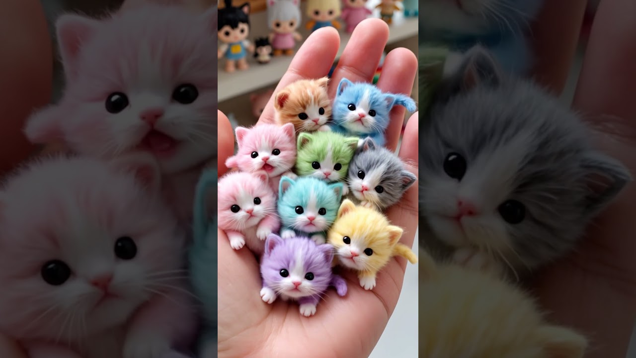 Tiny Rainbow Kittens in My Hand 🐾🌈