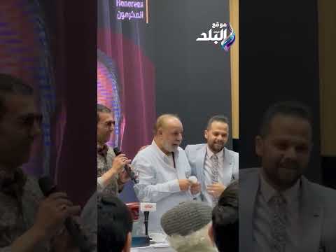 بكاء الفنان ياسر صادق في ندوة تكريمه بمهرجان شرم الشيخ للمسرح