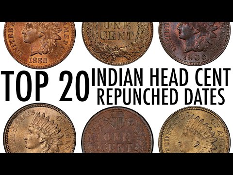 Top 20 Repunched Date Indian Head Cent Varieties - Photos & Values - Full PCGS / NGC RPDs List