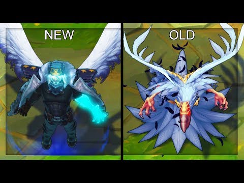 All Swain Skins NEW and OLD Texture Comparison Rework 2018 (League of Legends)